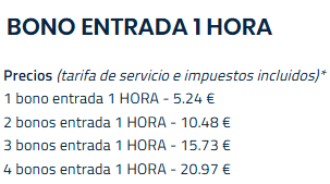 COMPRAR BONO 1 DÍA